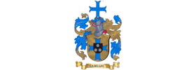 Heraldic coat of arms with a gold shield