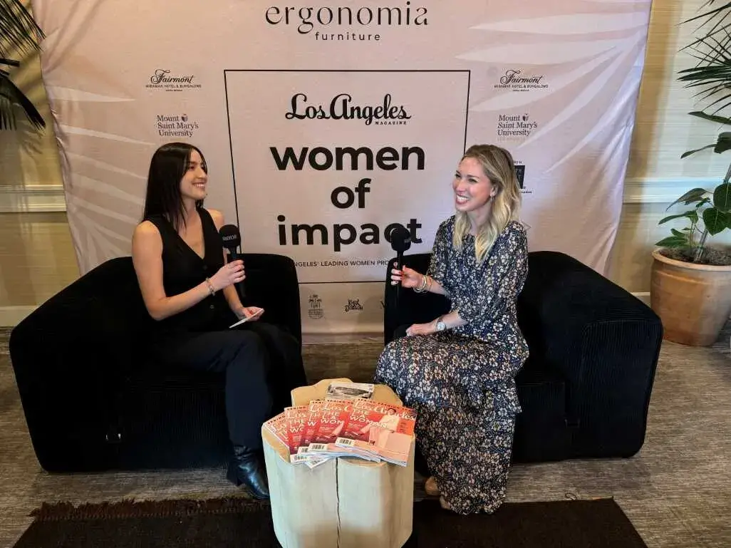 Person Participating In An Interview At A Los Angeles Magazine Women Of Impact